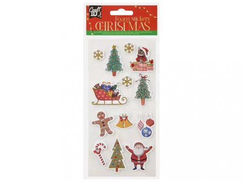 CraftID karácsonyi szivacs matrica szett, Mézi CraftArt