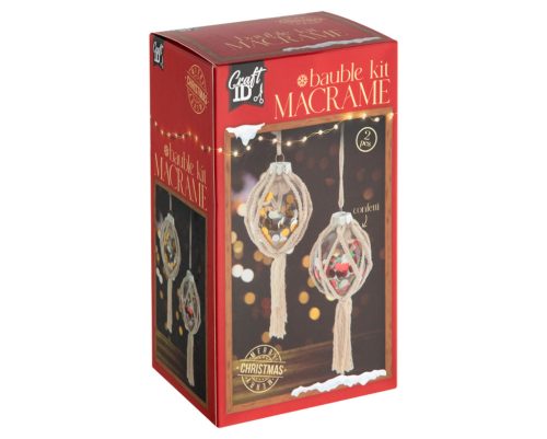 CraftID Makramé karácsonyfadísz készítő kreatív készlet CraftArt