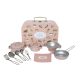 Konyhai készlet böröndbe csomagolva, pasztell rózsaszín Jabadabado