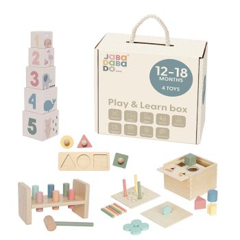   Montessori fejlesztő játékcsomag 12-18 hónapos babáknak Jabadabado