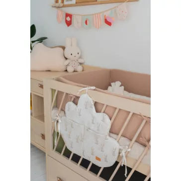 Naras Kids felhőcske kiságy rendszerező - muszlin nyuszis