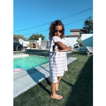   Csíkos anya - lánya kimonó / Gyerek - Akár névre szóló hímzéssel 