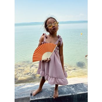   Púder rózsaszín lenge megkötős anya - lánya szett / Gyerek