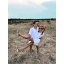 Kétrészes muszlin LÁNY szett - FEHÉR Kétrészes muszlin LÁNY szett - FEHÉR
