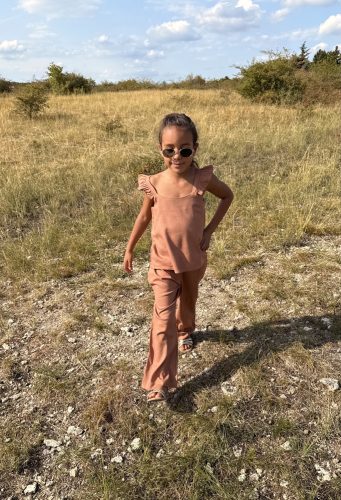 Kétrészes gyerek szett - Sötétbézs