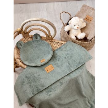 Pihe-puha teddy takaró - pasztell zöld