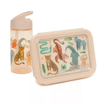 Petit monkey uzsonnás doboz - dzsungeles