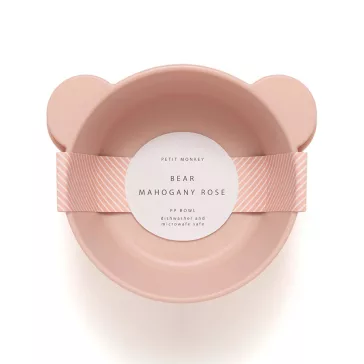 Petit Monkey gyerek tálka szett - mahagony rose