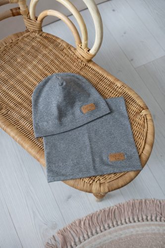 Tavaszi pamut sapka - szürke