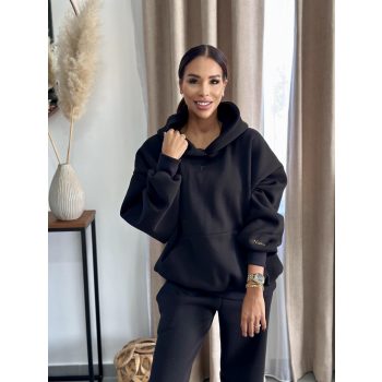   Fekete kapucnis anya - gyerek unisex melegítő pulcsi / Felnőtt - akár névre szóló hímzéssel