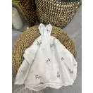 Levél mintás nyuszifüles textil szundikendő - akár névre szóló hímzéssel 
