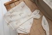 Nyuszi mintás muszlin nyuszifüles textil szundikendő - akár névre szóló hímzéssel 
