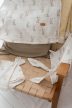 Nyuszi mintás muszlin nyuszifüles textil szundikendő - akár névre szóló hímzéssel 