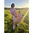Rózsaszín fodros anya - lánya ruha / Gyerek Rózsaszín fodros anya - lánya ruha / Gyerek