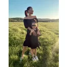 Fekete fodros anya - lánya ruha / Gyerek Fekete fodros anya - lánya ruha / Gyerek