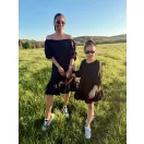 Fekete fodros anya - lánya ruha / Felnőtt Fekete fodros anya - lánya ruha / Felnőtt