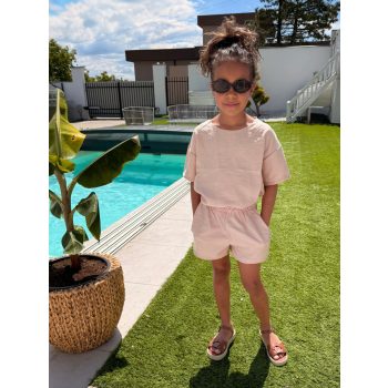 Kétrészes anya - gyerek szett / Gyerek - PÚDERRÓZSASZÍN