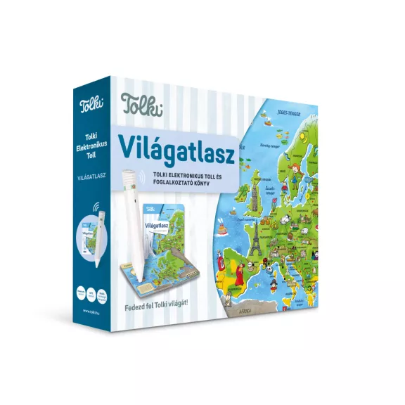 TOLKI Világatlasz interaktív hangoskönyv szettben TOLKI Világatlasz interaktív hangoskönyv szettben