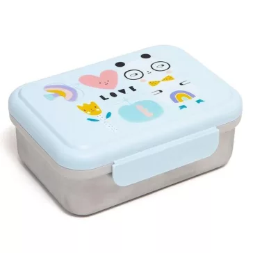   Petit Monkey rozsdamentes acél uzsonnás doboz – Panda Love