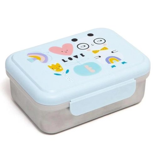 Petit Monkey rozsdamentes acél uzsonnás doboz – Panda Love