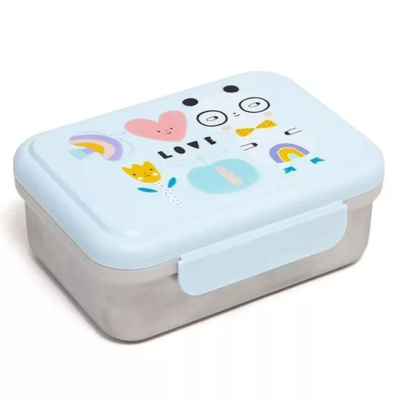 Petit Monkey rozsdamentes acél uzsonnás doboz – Panda Love Petit Monkey rozsdamentes acél uzsonnás doboz – Panda Love