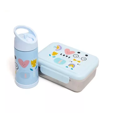   Petit Monkey rozsdamentes acél uzsonnás doboz – Panda Love