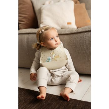 Őzikés szilikon előke